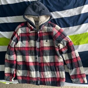 Hollister flannel hoodie